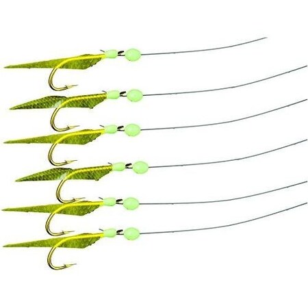 Mustad Ultrapoint Fluorocarbon Sabiki Rig, Gold Fish Skin, Size 4 USR02-GFS-4-1